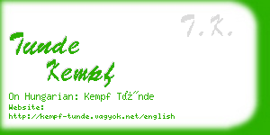 tunde kempf business card